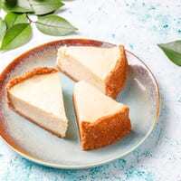 A piece of New York cheesecake